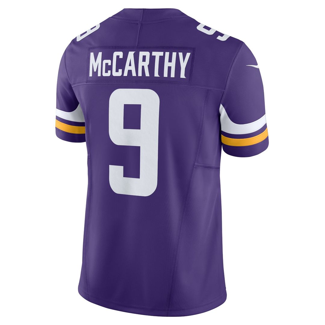 J.J. McCarthy Minnesota Vikings Nike White Vapor F.U.S.E. Limited Jersey