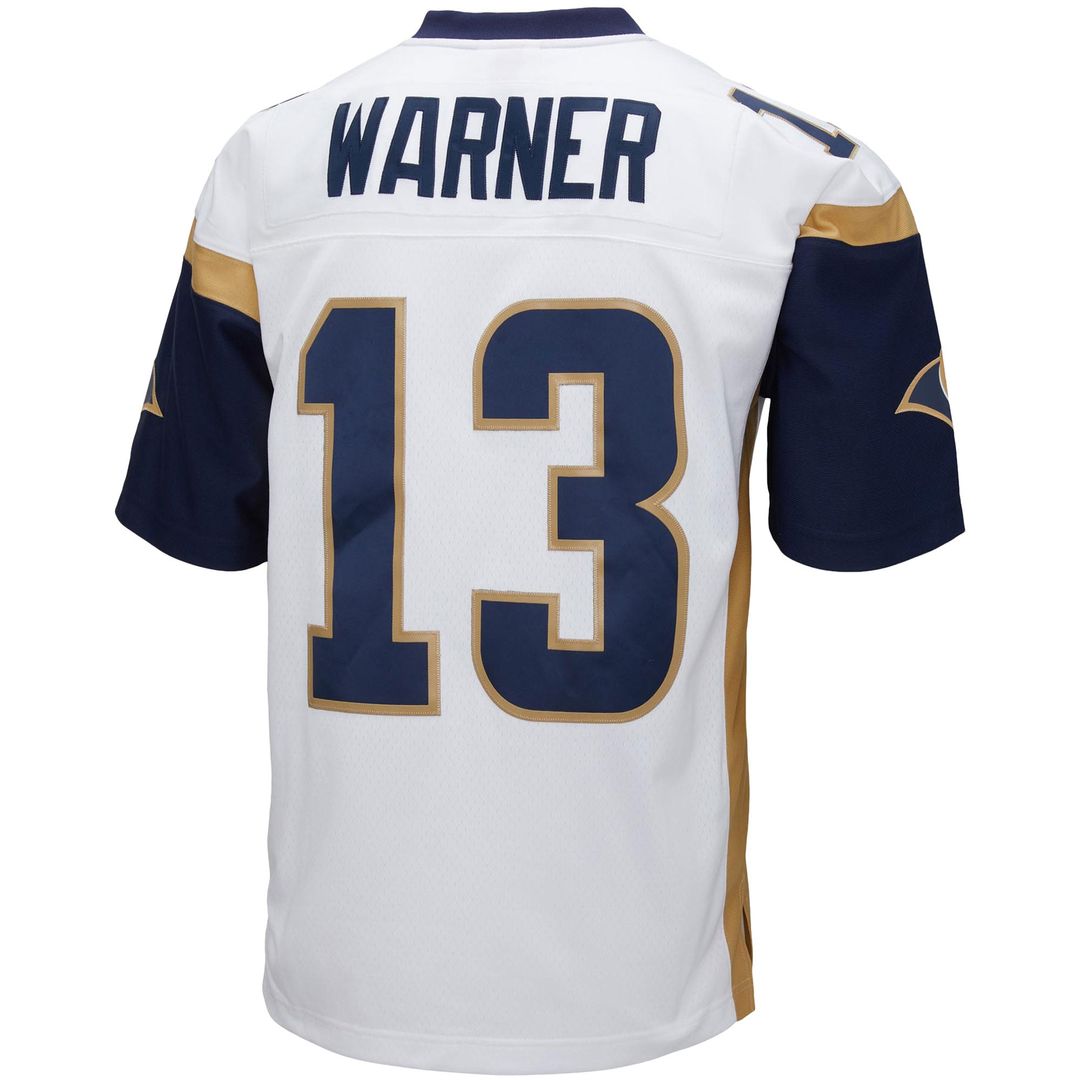 Kurt Warner Los Angeles Rams Mitchell & Ness White Big & Tall 2001 Retired Player Replica Jersey