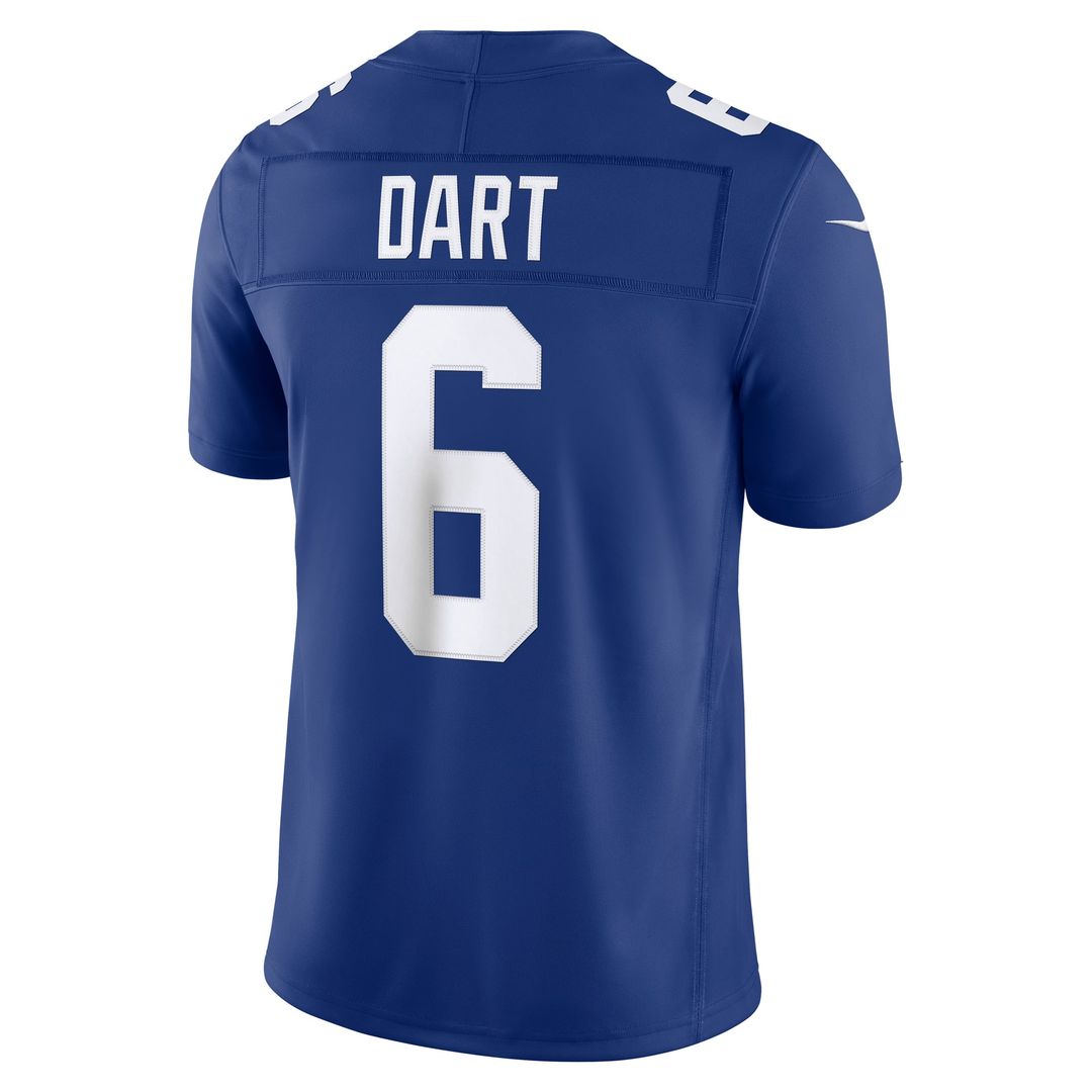 Jaxson Dart New York Giants Nike Royal Team Vapor F.U.S.E. Stitched Limited Jersey