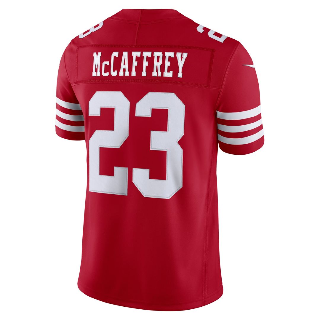 Christian McCaffrey San Francisco 49ers Nike White Alternate Vapor F.U.S.E. Stitched Limited Jersey