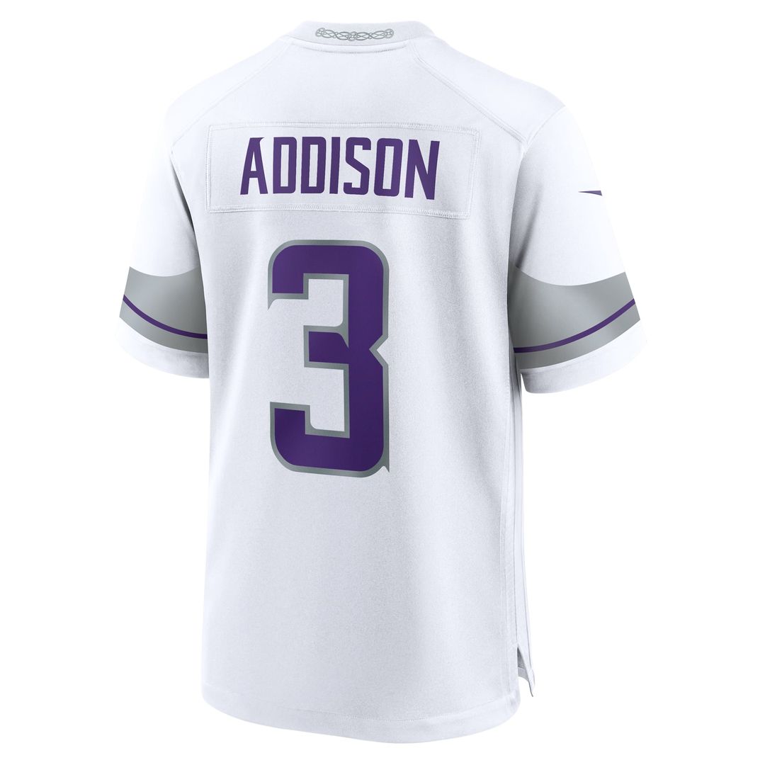 Jordan Addison Minnesota Vikings Nike Purple Game Jersey