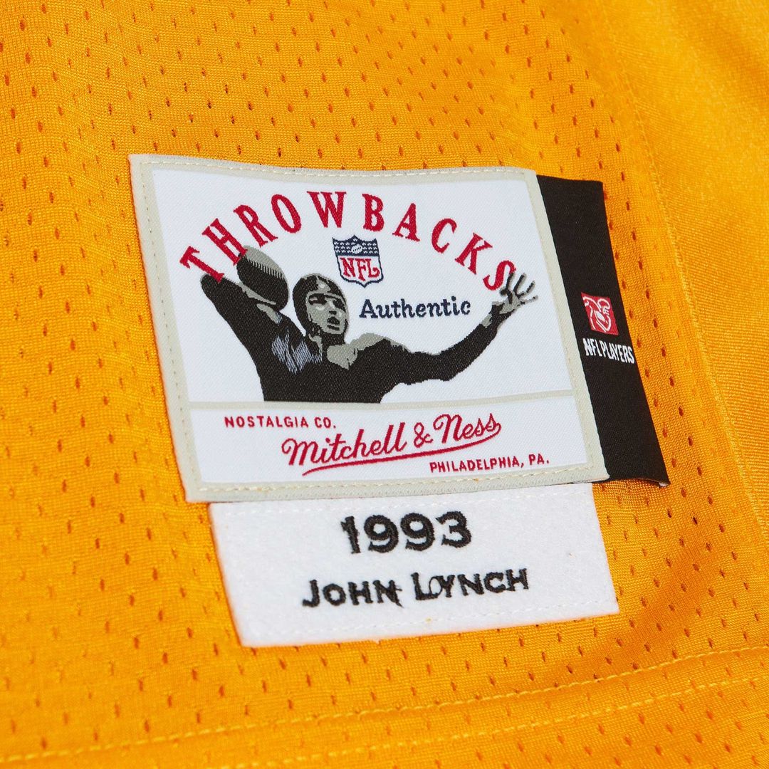 John Lynch Tampa Bay Buccaneers 1993 Mitchell & Ness Orange Authentic Throwback Retired Player Jersey