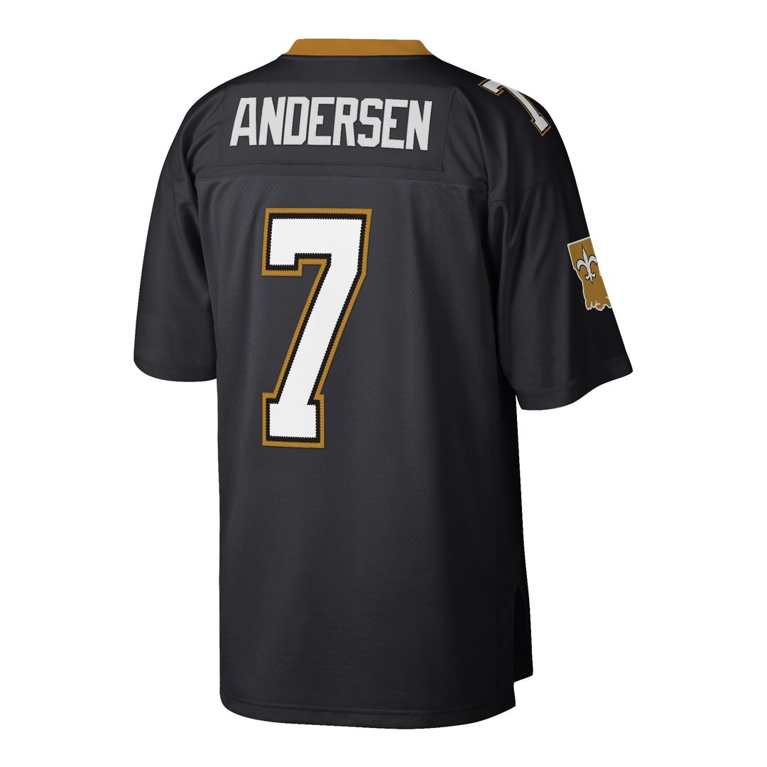Morten Andersen New Orleans Saints Mitchell & Ness Black Retired Player Legacy Replica Jersey