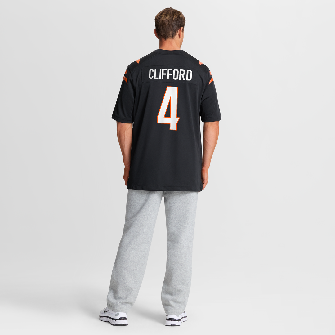Sean Clifford Cincinnati Bengals Nike Black Team Game Jersey