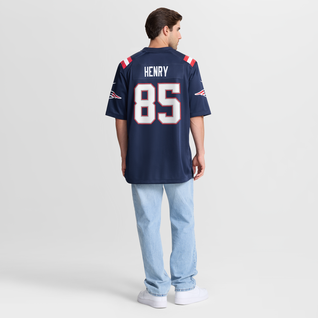 Hunter Henry New England Patriots Nike Navy Team Game Jersey