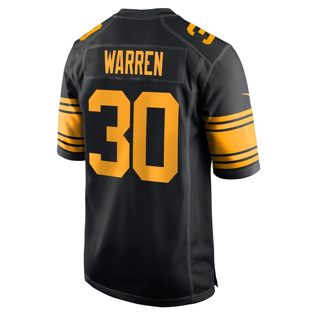 Jaylen Warren Pittsburgh Steelers Nike Black Alternate Game Jersey