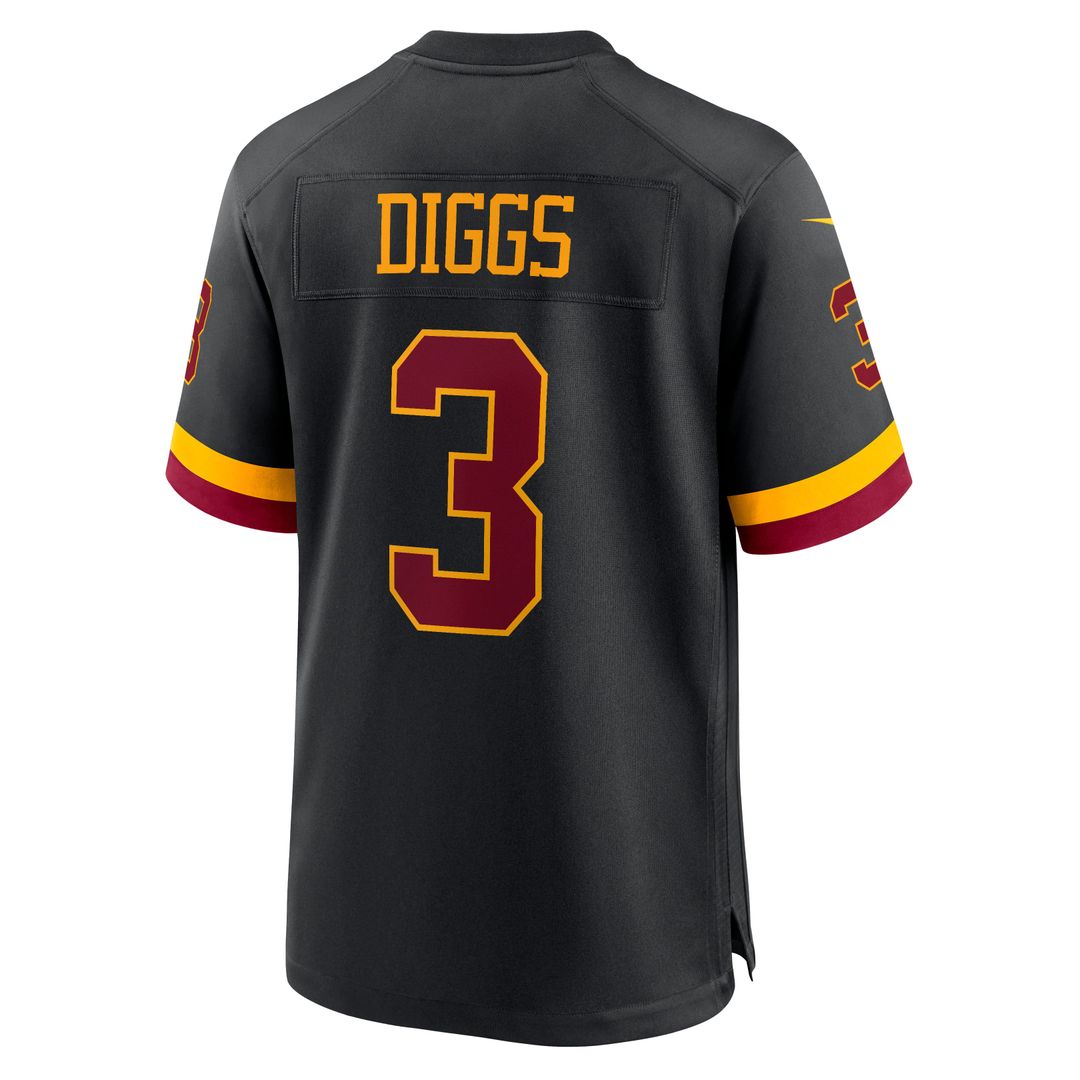 Stefon Diggs Washington Commanders Nike Black Alternate Game Jersey
