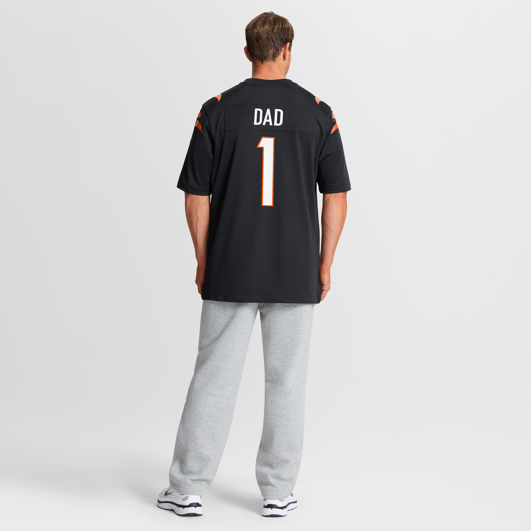 Cincinnati Bengals Number 1 Dad Nike Black Game Jersey
