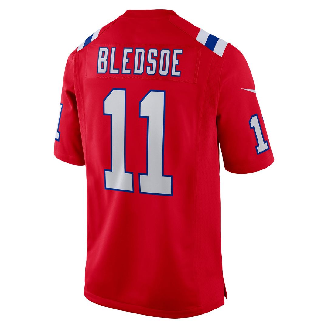 Drew Bledsoe New England Patriots Nike Navy Game Retired Player Jersey