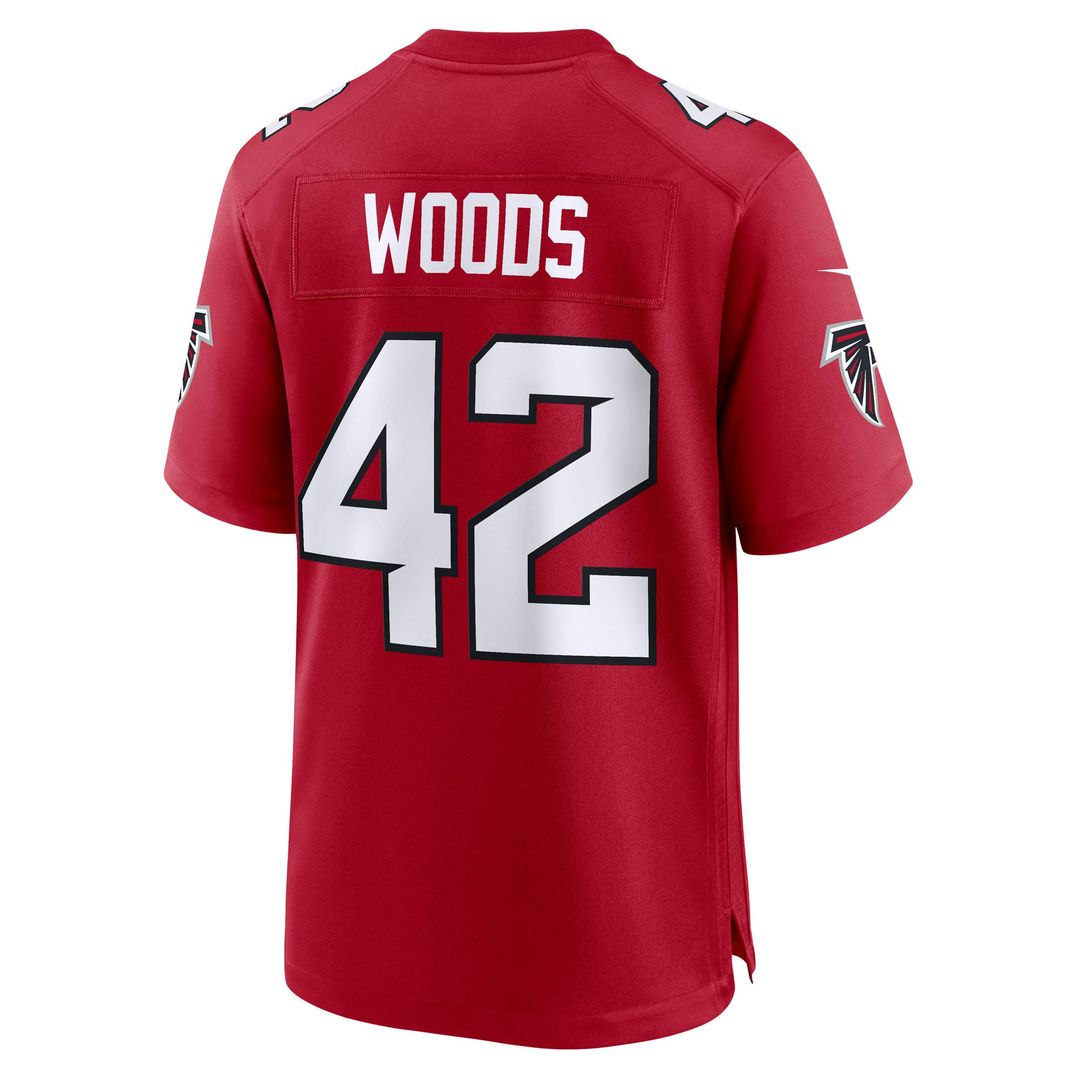 Josh Woods Atlanta Falcons Nike Red Team Game Jersey