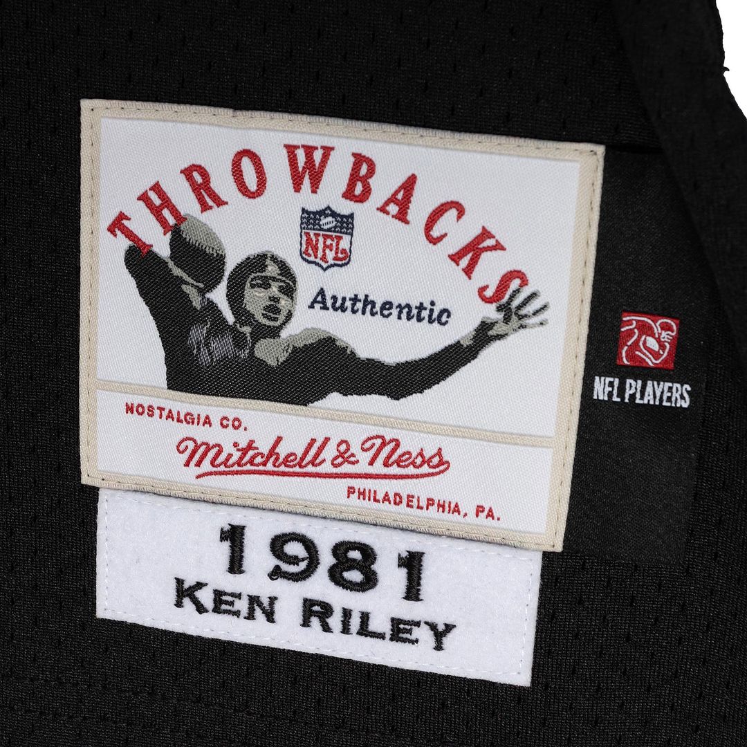 Ken Riley Cincinnati Bengals 1981 Mitchell & Ness Black Authentic Throwback Retired Player Jersey