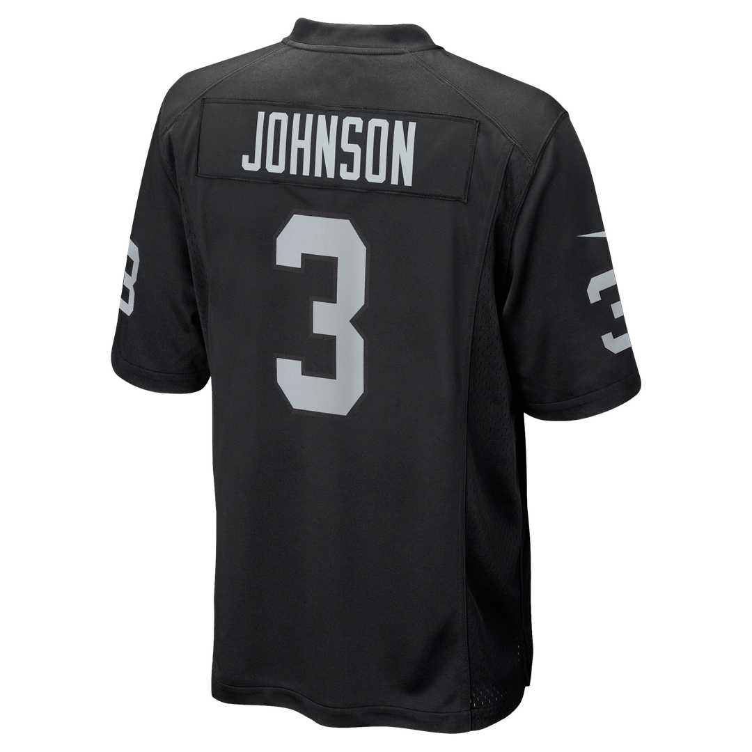 Taron Johnson Las Vegas Raiders Nike Black Team Game Jersey
