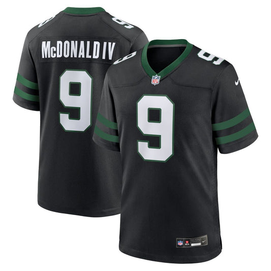 Will McDonald IV New York Jets Nike Legacy Black Alternate Game Jersey