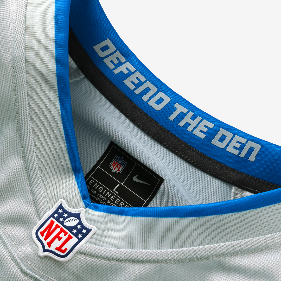 Jack Campbell Detroit Lions Nike Silver 2026 Rivalries Collection Game Jersey