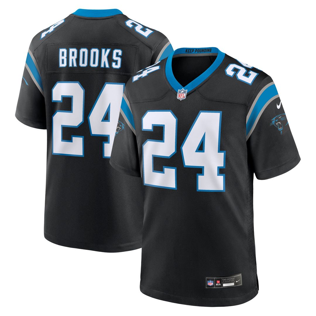 Jonathon Brooks Carolina Panthers Nike Black Game Jersey