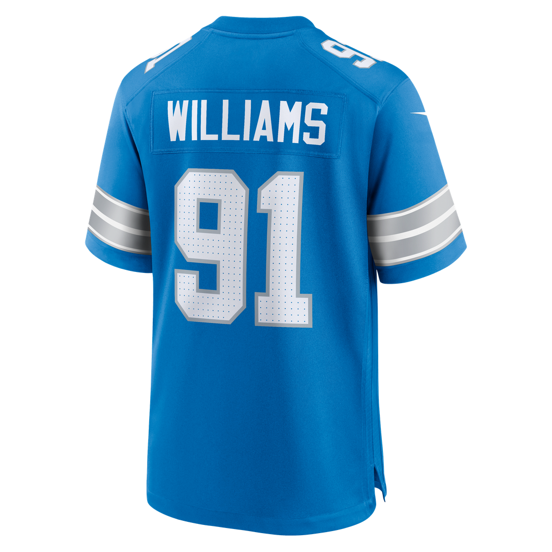 Tyleik Williams Detroit Lions Nike Blue Team Game Jersey
