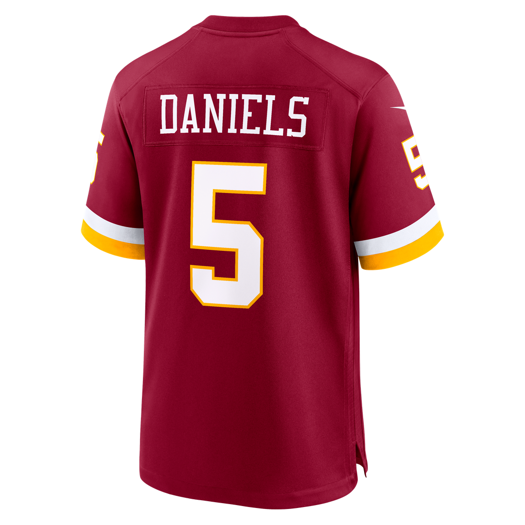 Jayden Daniels Washington Commanders Hail Raiser Nike Black Alternate Game Jersey