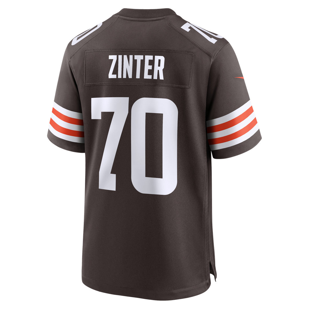 Zak Zinter Cleveland Browns Nike Brown Team Game Jersey