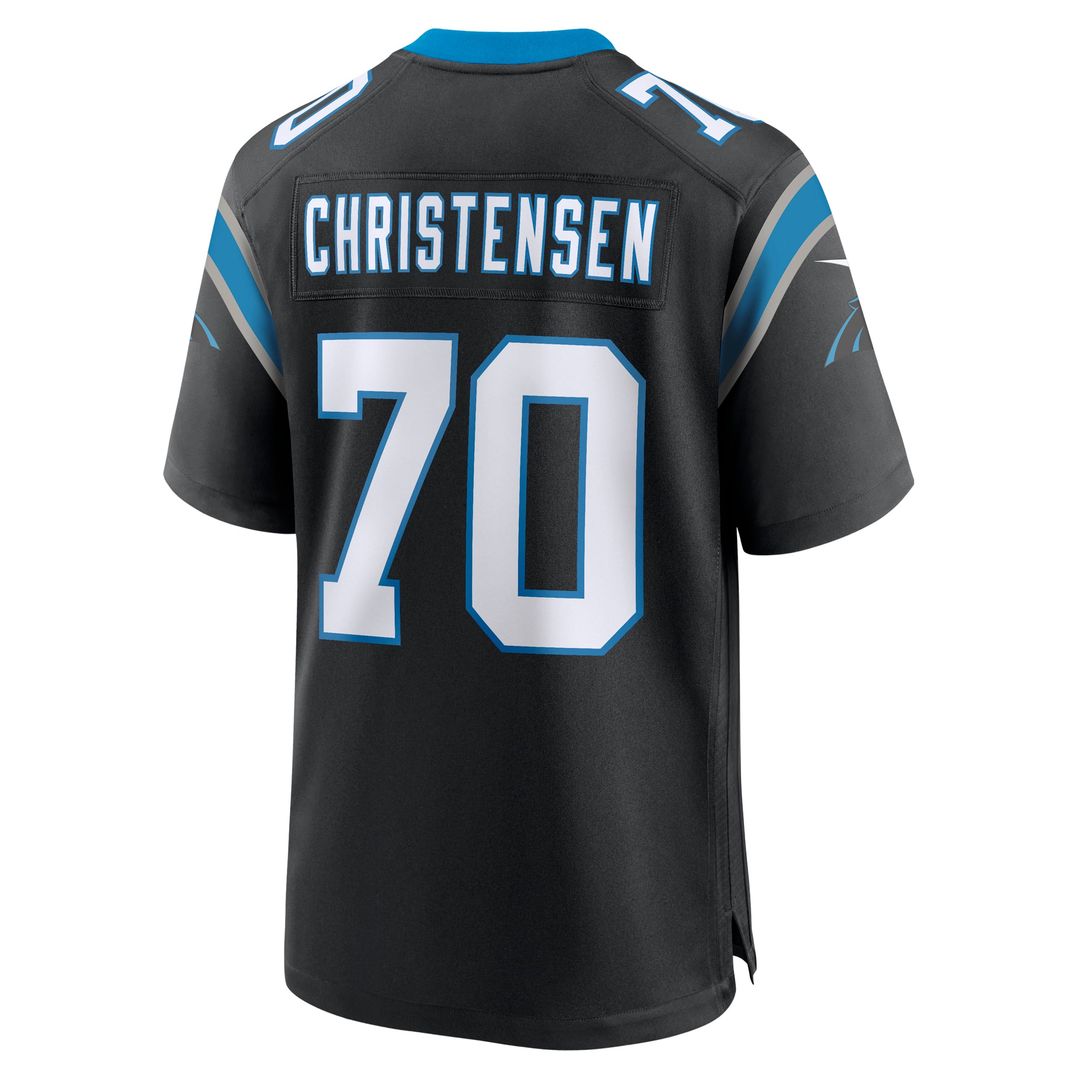 Brady Christensen Carolina Panthers Nike Black Team Game Jersey