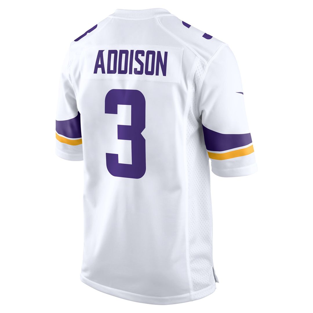 Jordan Addison Minnesota Vikings Nike White Away Game Jersey