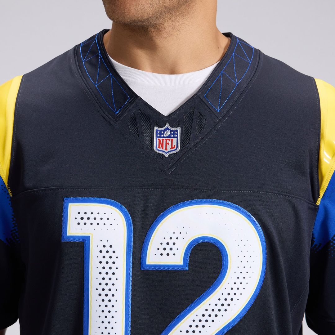 Puka Nacua Los Angeles Rams Nike Dark Blue Rivalries Collection Stitched Limited Jersey