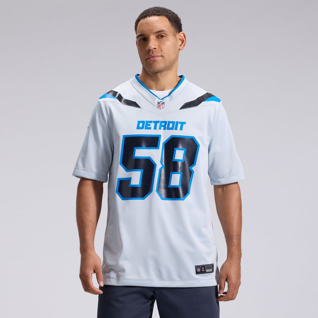 Penei Sewell Detroit Lions Nike Silver 2026 Rivalries Collection Game Jersey