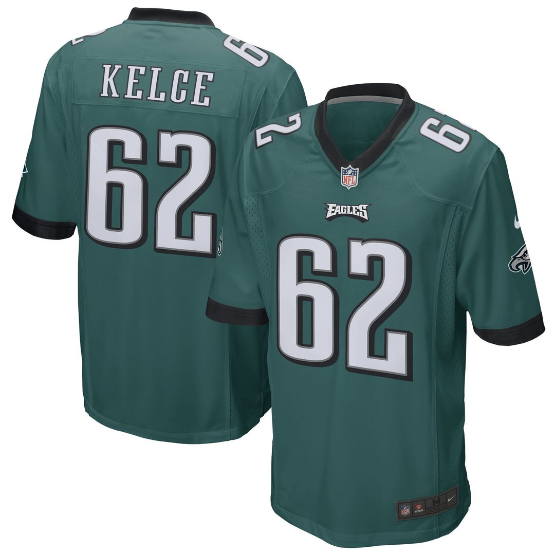 Jason Kelce Philadelphia Eagles Nike Midnight Green Game Jersey
