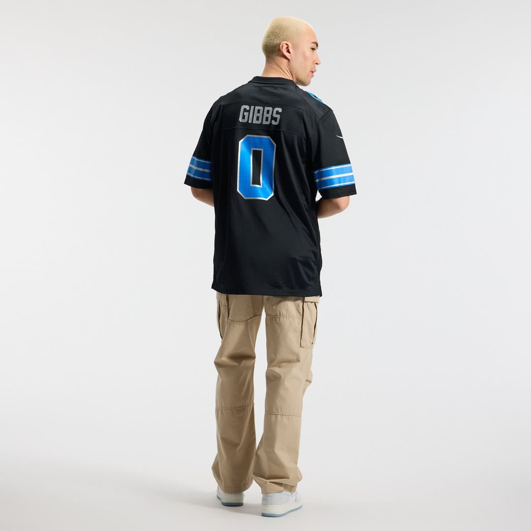 Jahmyr Gibbs Detroit Lions Nike Black 2nd Alternate Game Player Jersey