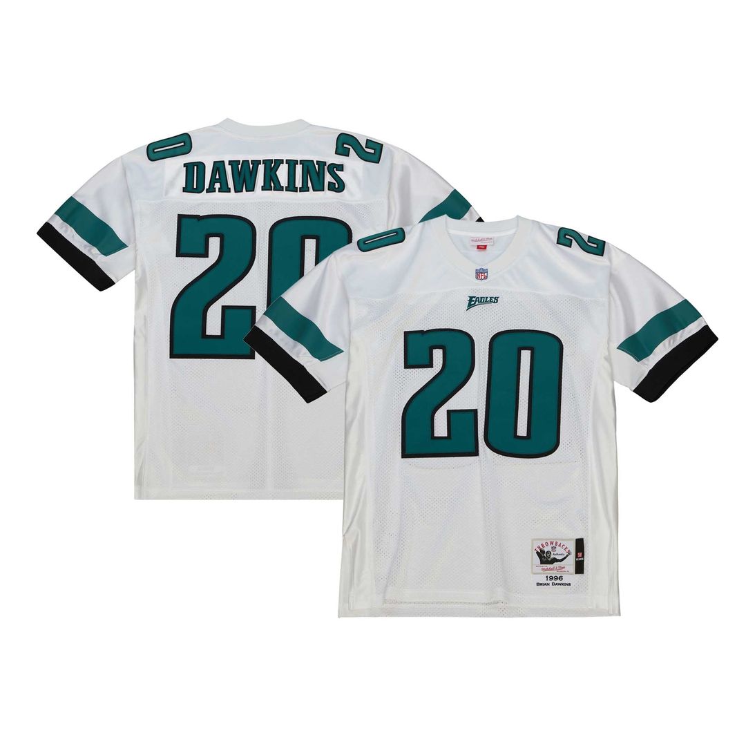 Brian Dawkins Philadelphia Eagles 1996 Mitchell & Ness White Authentic Throwback Retired Player Jersey
