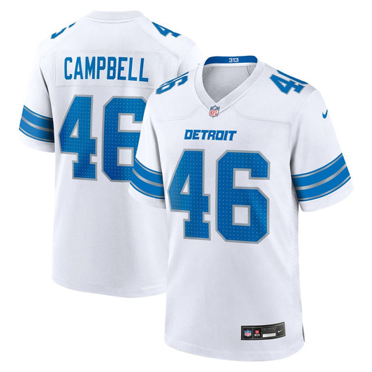 Jack Campbell Detroit Lions Nike White White Game Jersey