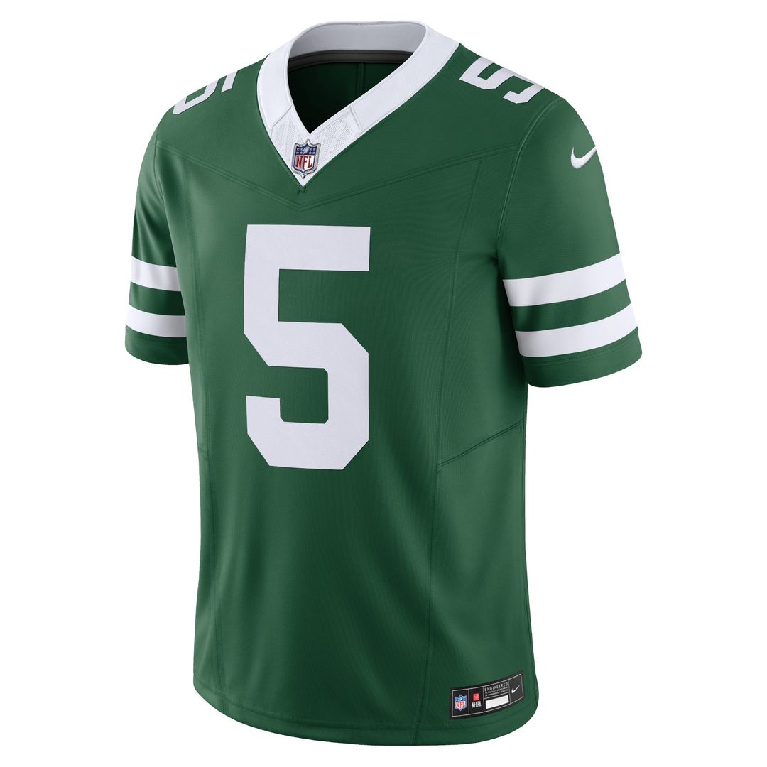 Garrett Wilson New York Jets Nike Legacy White Vapor F.U.S.E. Limited Jersey