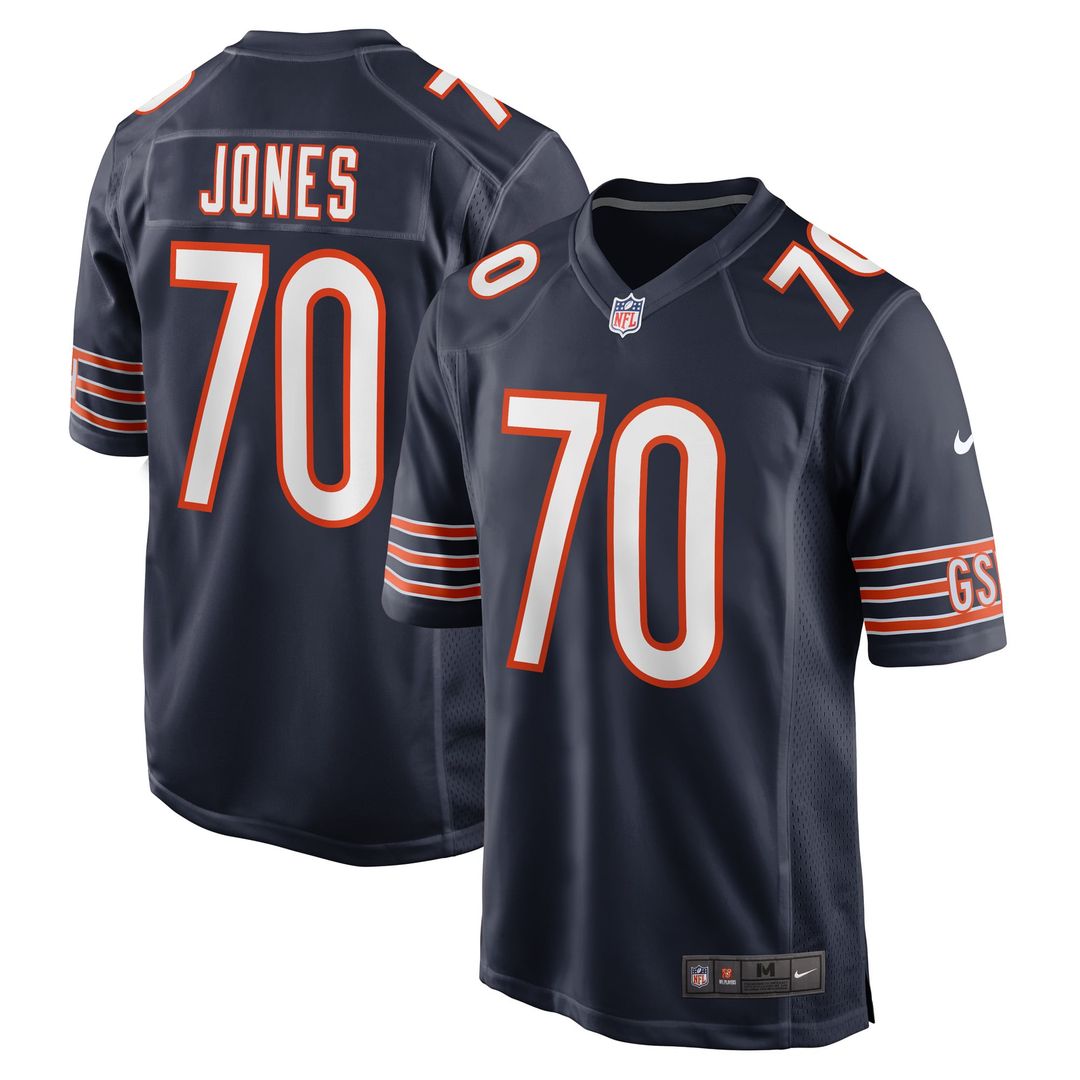 Braxton Jones Chicago Bears Nike Navy Game Player Jersey