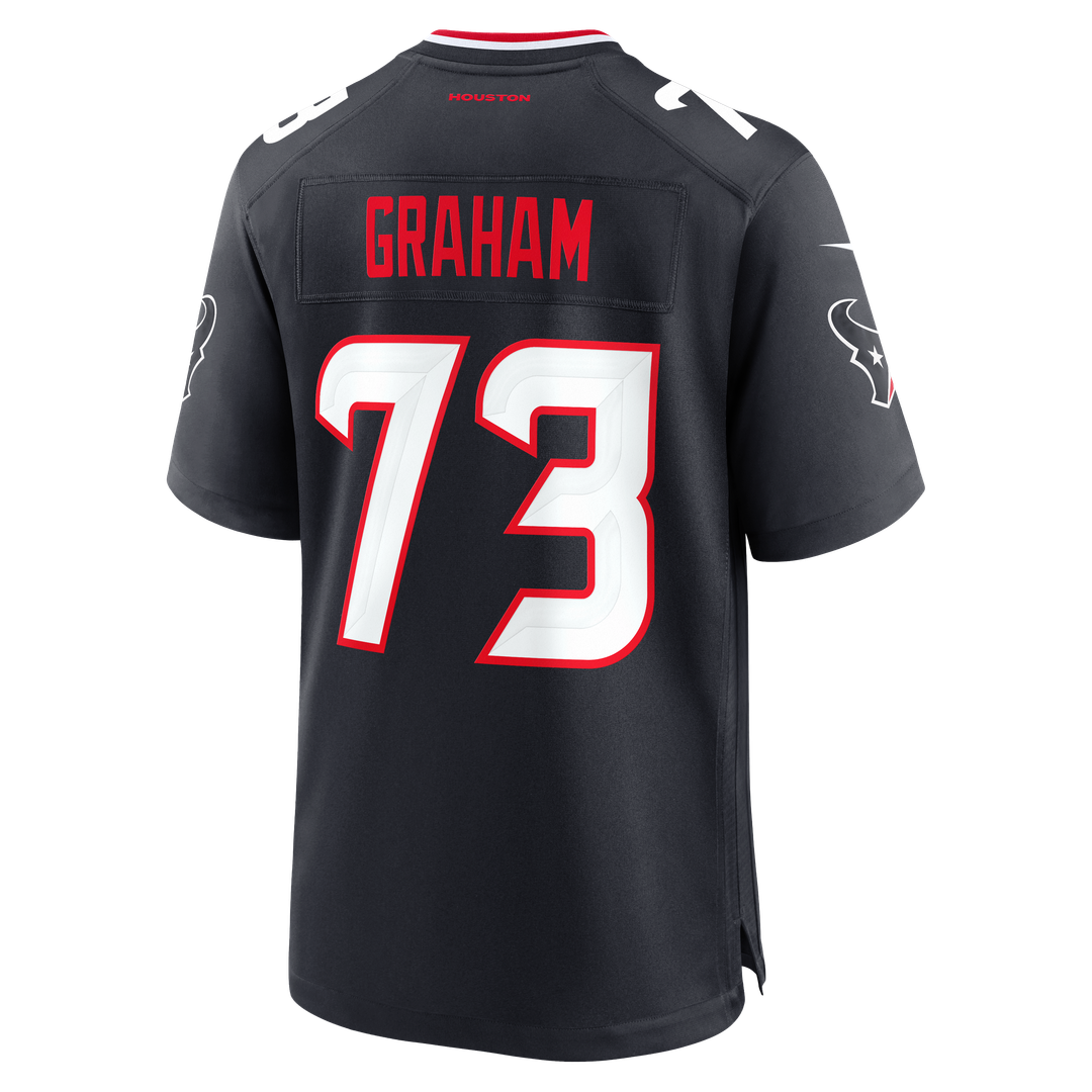 Derrick Graham Houston Texans Nike Navy Team Game Jersey