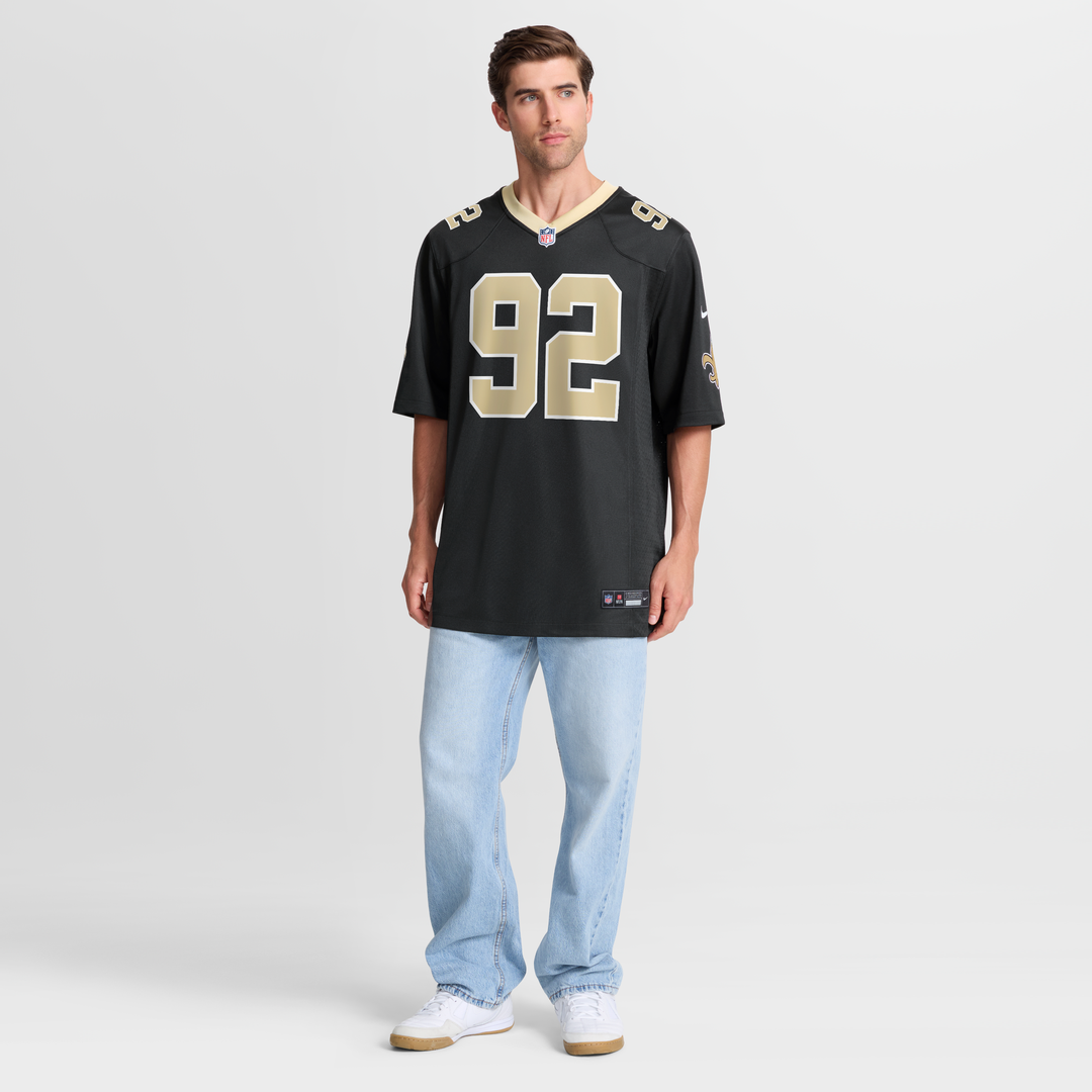 Davon Godchaux New Orleans Saints Nike Black Team Game Jersey