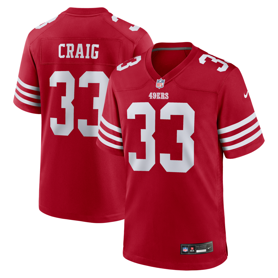 Roger Craig San Francisco 49ers Nike Scarlet Team Retired Game Jersey
