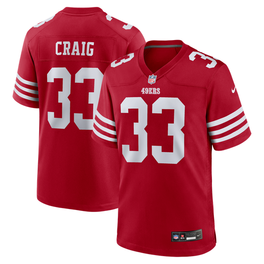 Roger Craig San Francisco 49ers Nike Scarlet Team Retired Game Jersey