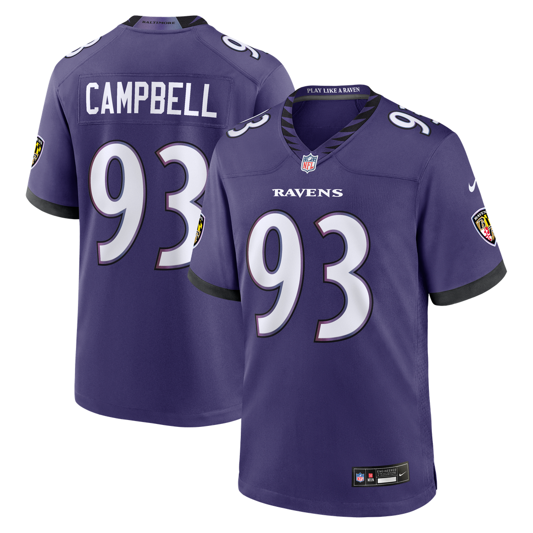 Calais Campbell Baltimore Ravens Nike Purple Team Game Jersey