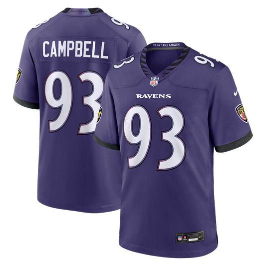 Calais Campbell Baltimore Ravens Nike Purple Team Game Jersey