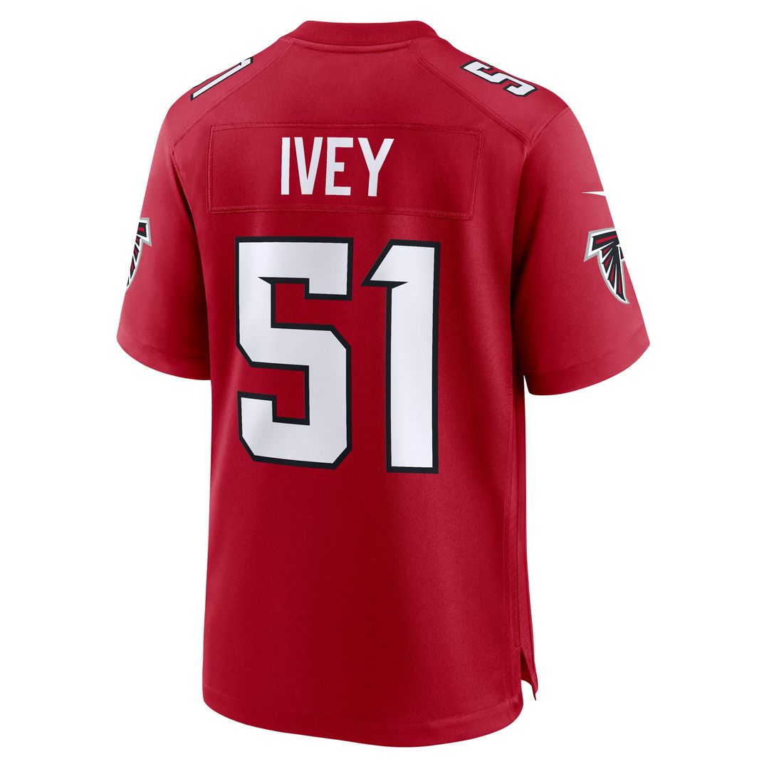 Jared Ivey Atlanta Falcons Nike Red Team Game Jersey