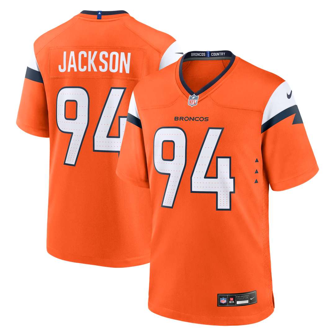 Jordan Jackson Denver Broncos Nike Orange Team Game Jersey