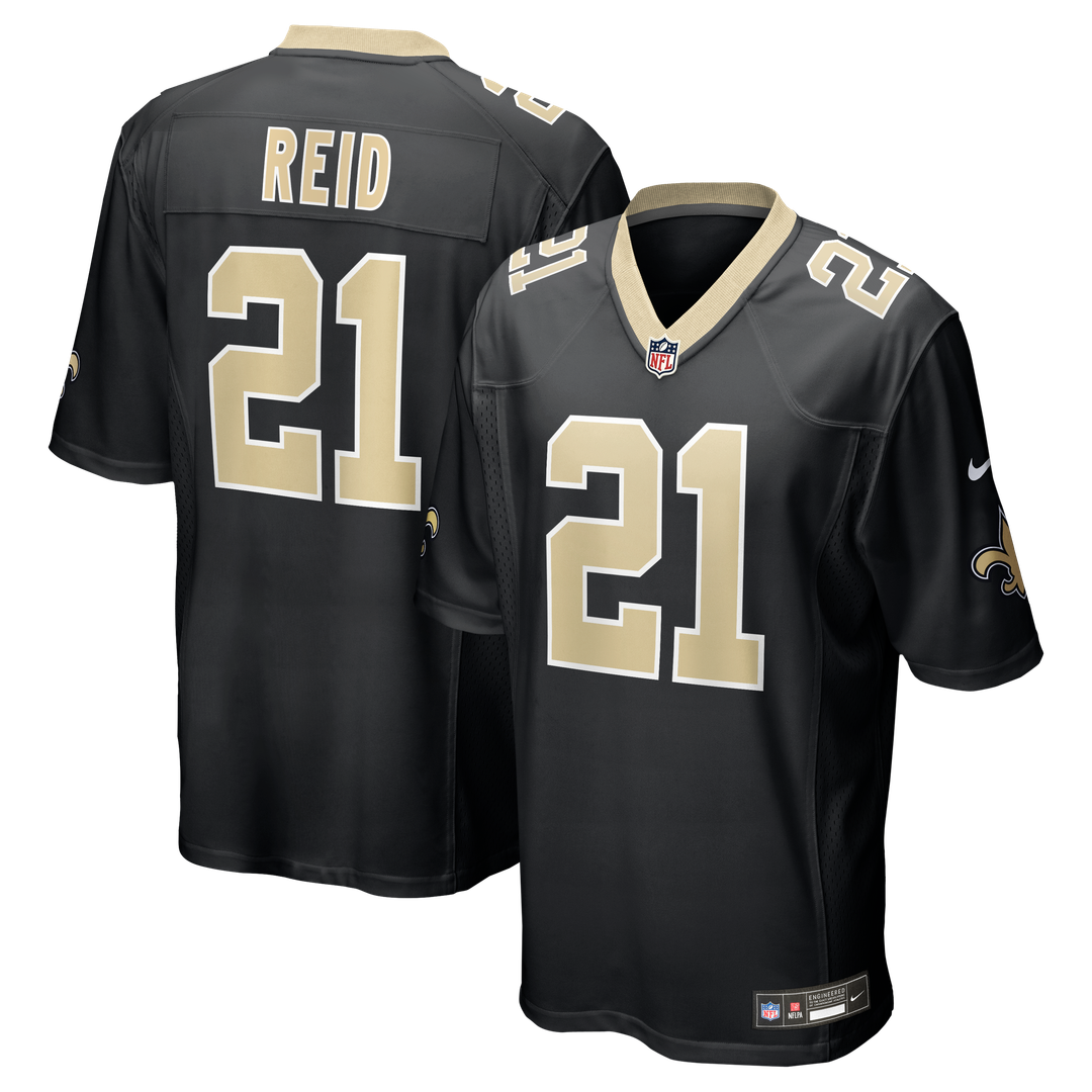 Justin Reid New Orleans Saints Nike Black Team Game Jersey