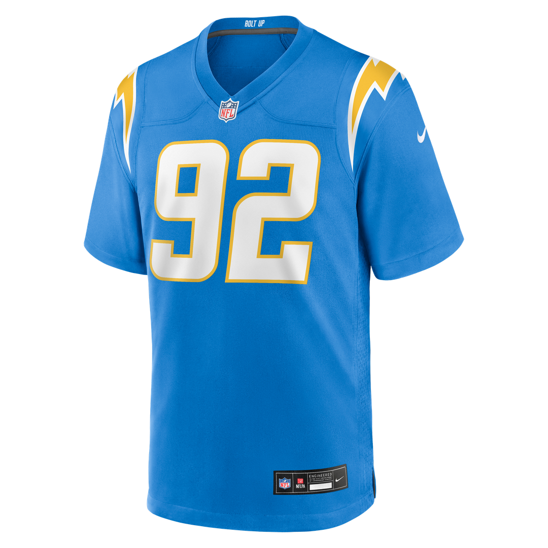 Justin Eboigbe Los Angeles Chargers Nike Powder Blue Team Game Jersey