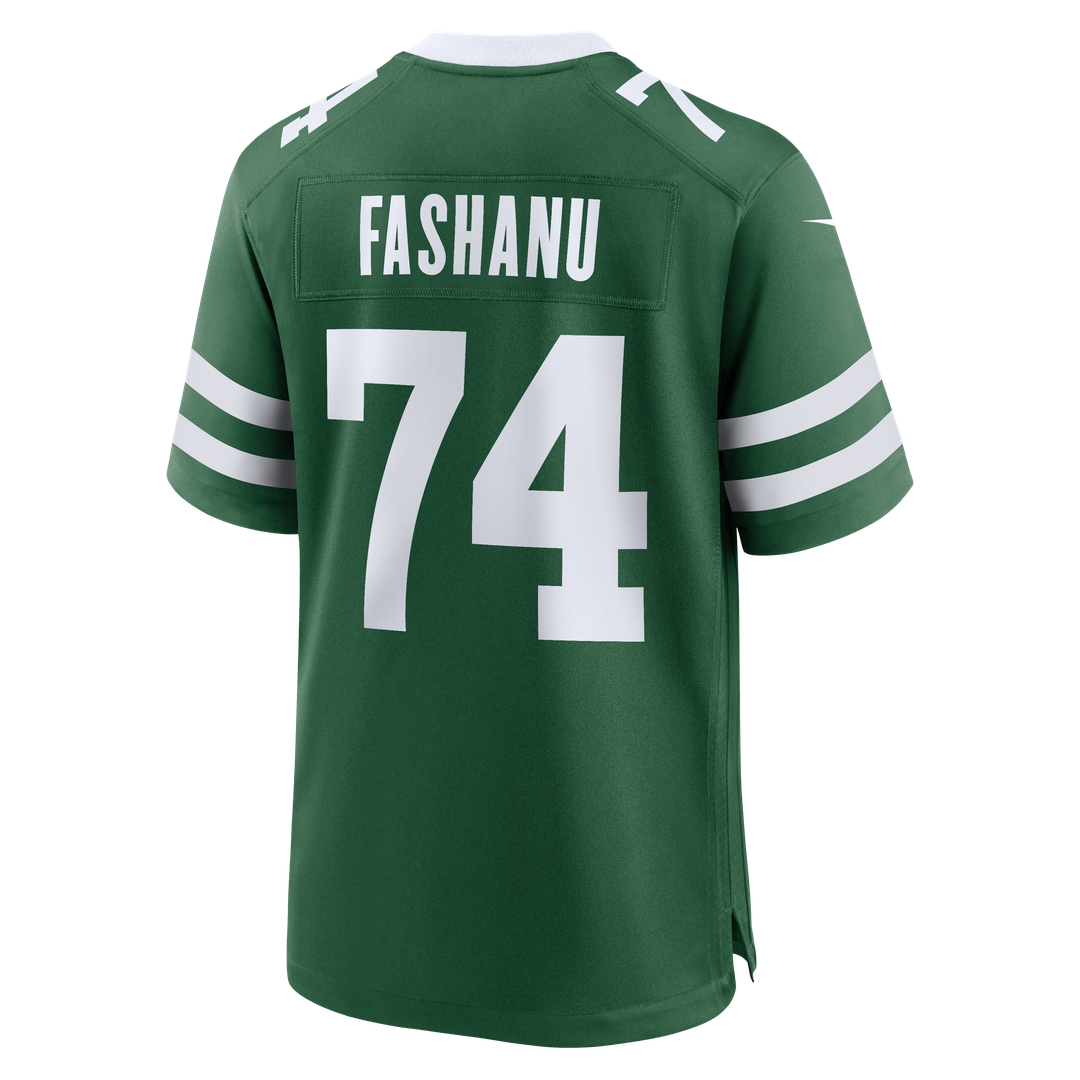 Olu Fashanu New York Jets Nike Gotham Green Player Game Jersey