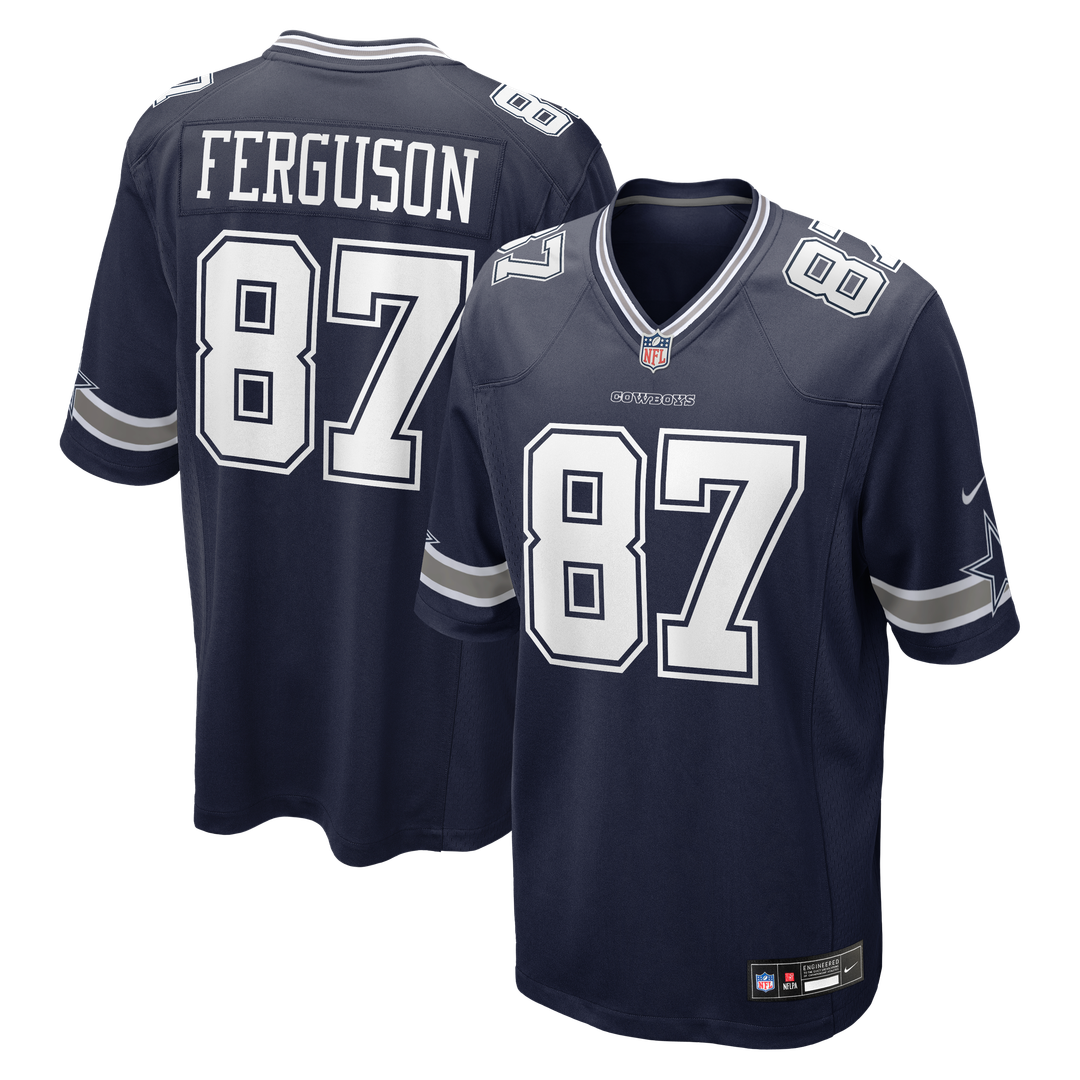 Jake Ferguson Dallas Cowboys Nike Navy Team Game Jersey