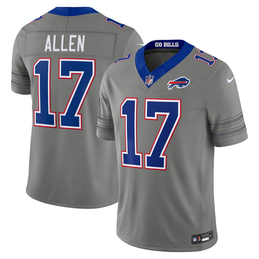 Josh Allen Buffalo Bills Nike Gray Nickel City Vapor F.U.S.E. Stitched Limited Jersey