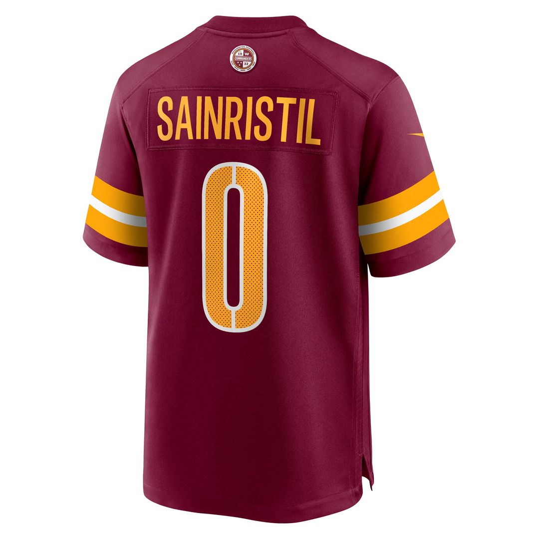 Mike Sainristil Washington Commanders Nike Burgundy Game Jersey