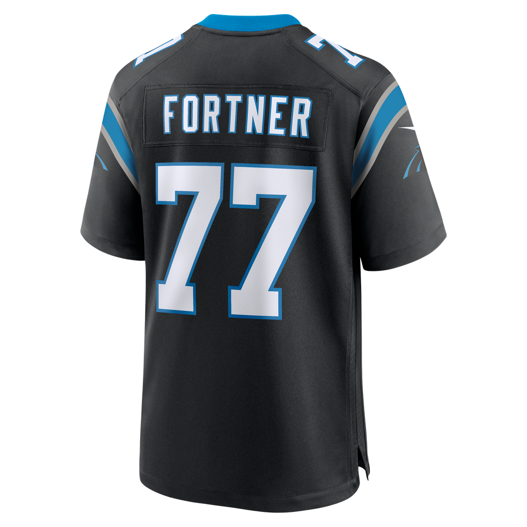 Luke Fortner Carolina Panthers Nike Black Team Game Jersey