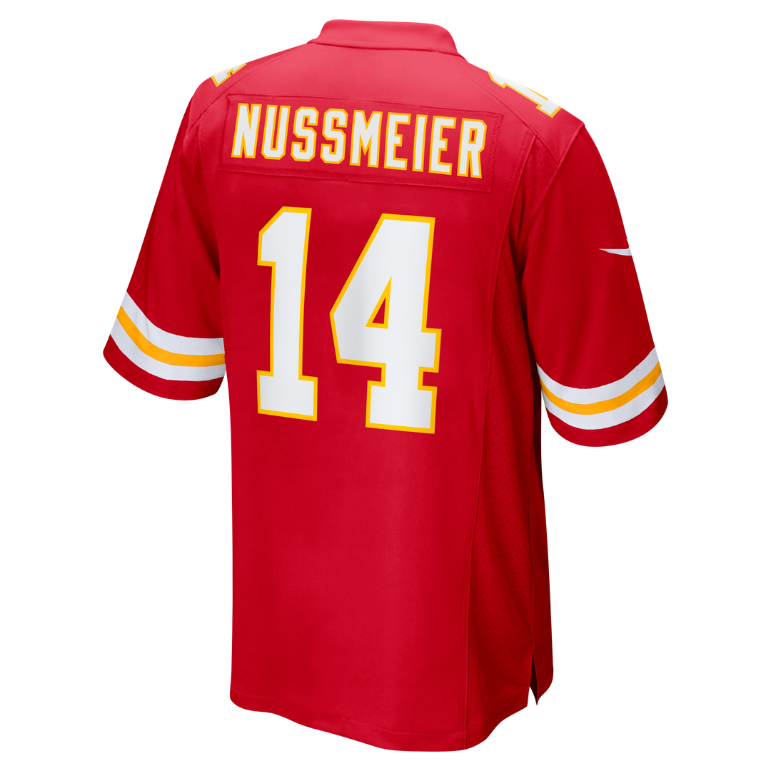 Garrett Nussmeier Kansas City Chiefs Nike Red Game Jersey