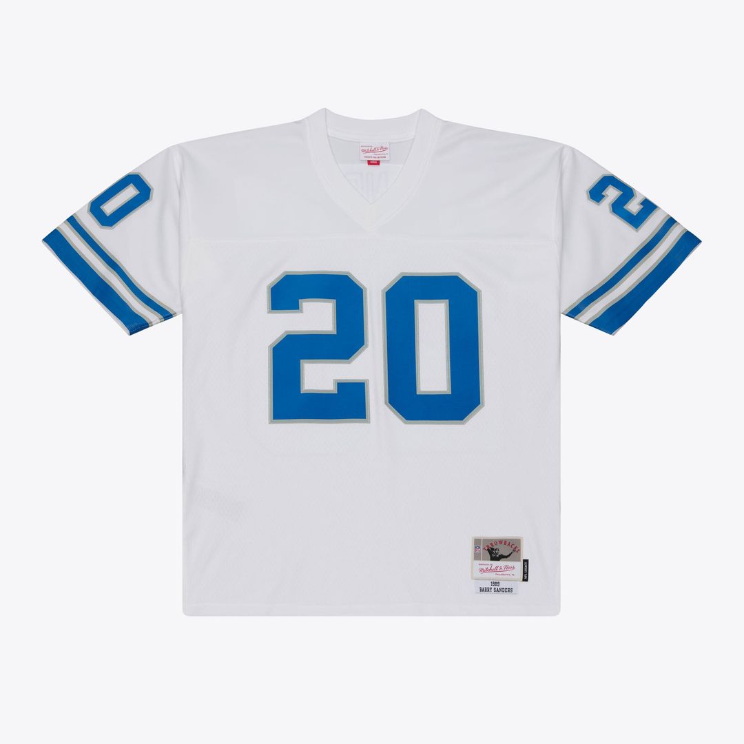 Barry Sanders Detroit Lions Mitchell & Ness White 1989 Legacy Replica Player Jersey