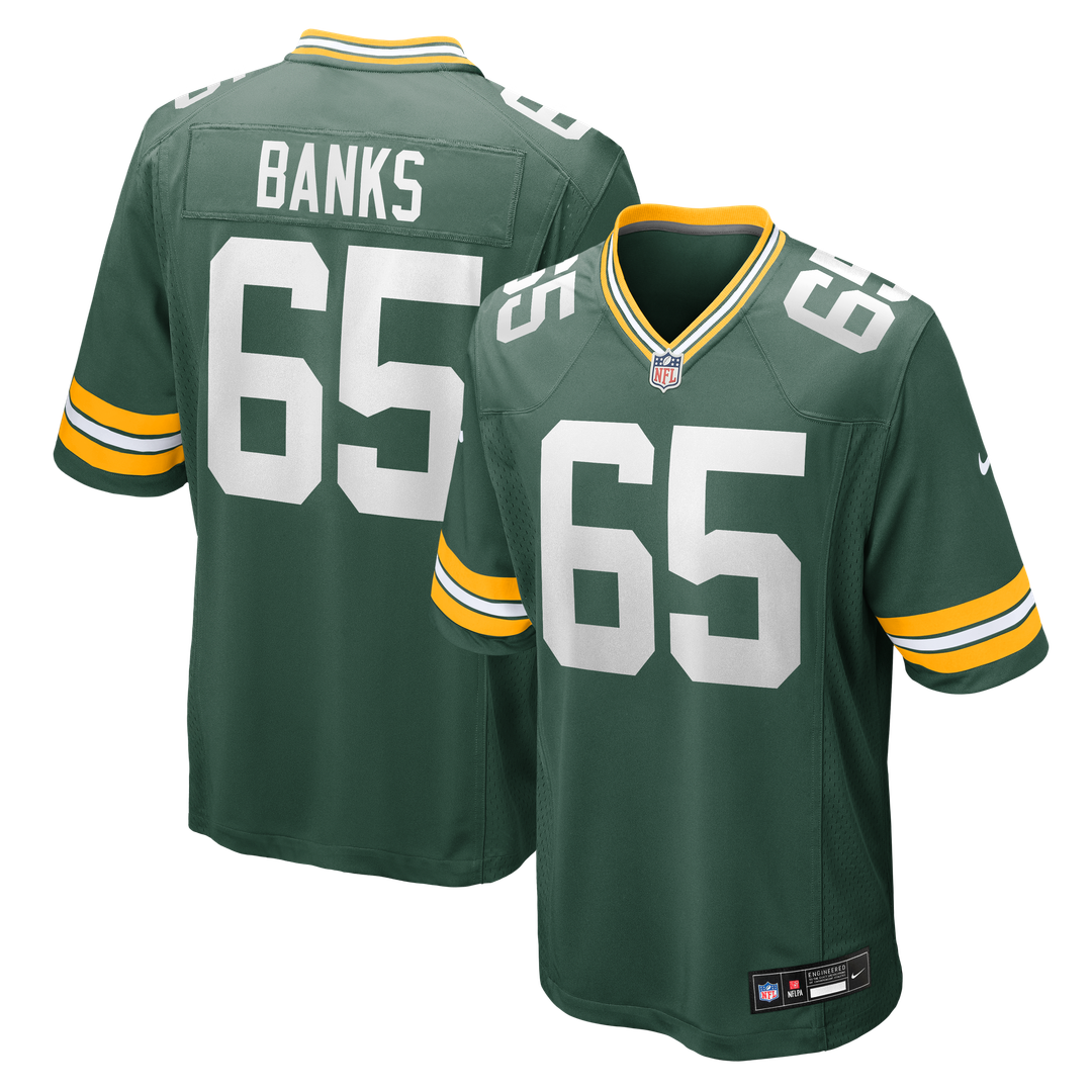 Aaron Banks Green Bay Packers Nike Green Team Game Jersey
